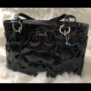 Black Patent Leather Coach Bag